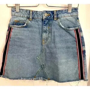 Zara Jean Skirt with Side Stripes Size XS